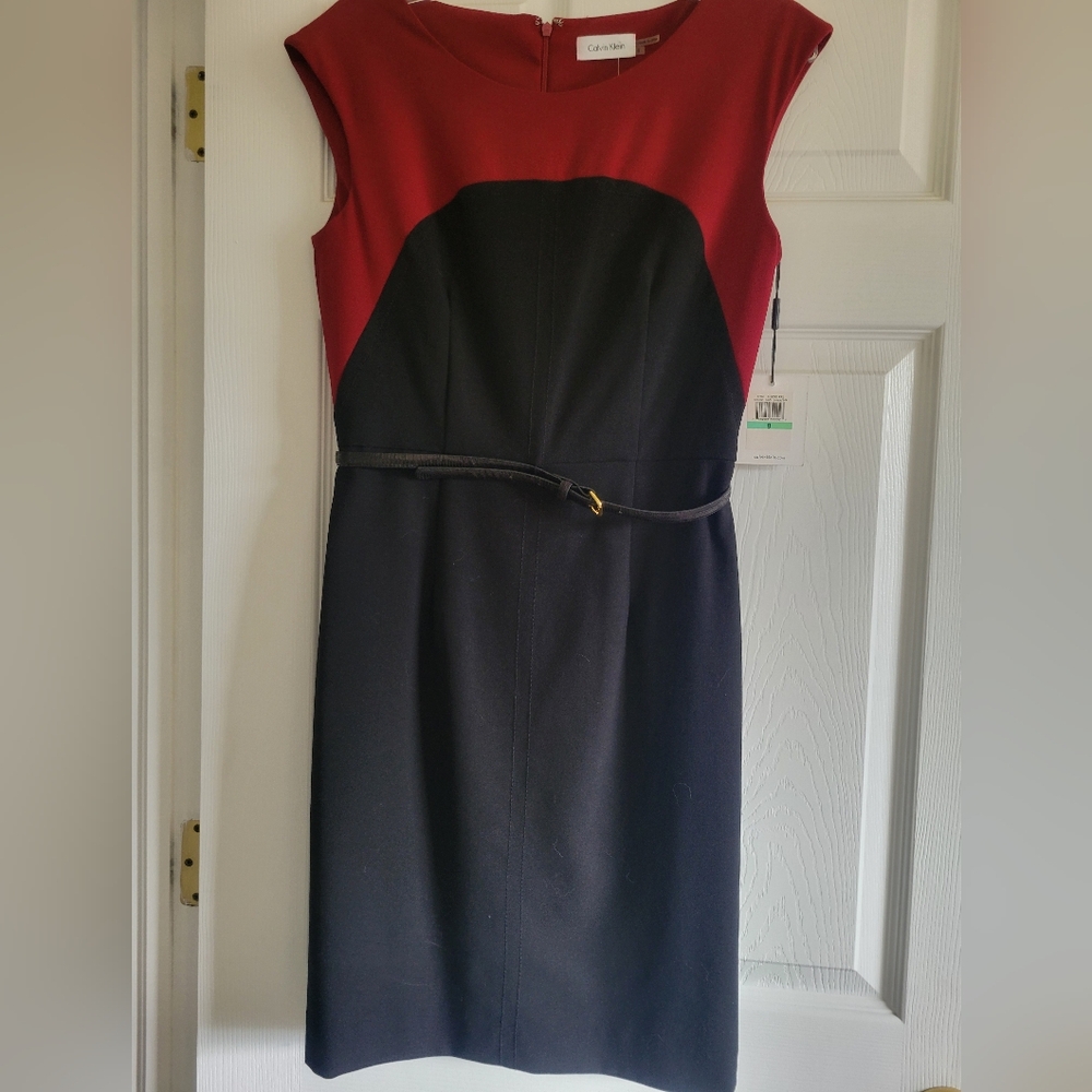 Elegant Red and Black Dress